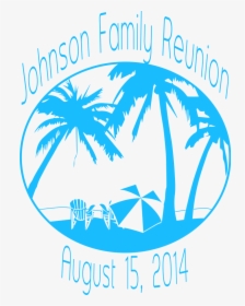 Photo Beach Reunion Front - Palm Tree Animated Black, HD Png Download, Transparent PNG