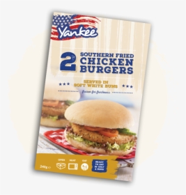 Yankee Southern Fried Chicken Burgers - Yankee Cheese Burger, HD Png Download, Transparent PNG