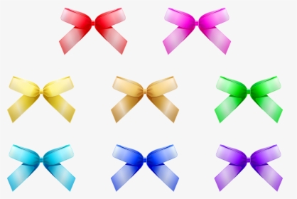 Ribbons, Bows, Colorful, Hair Bow, Ribbon, Decorative - イラスト 素材 リボン, HD Png Download, Transparent PNG