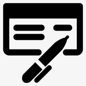 Check Book Icon - Writing A Check Icon, HD Png Download, Transparent PNG