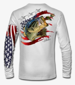 American Flag Bass - Marlin Fishing Shirt Design, HD Png Download, Transparent PNG