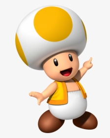Toad Clipart Happy - Yellow Toad From Mario, HD Png Download, Transparent PNG