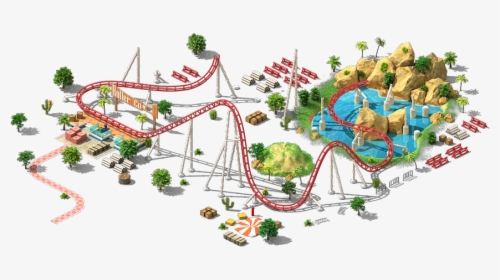 Roller Coaster L1 - Amusement Park Png Transparent, Png Download, Transparent PNG