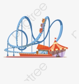 Rollercoaster Clipart Thrilling - Roller Coaster Png, Transparent Png, Transparent PNG