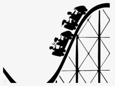Ride Clipart Roller Coaster - Roller Coaster Black And White Clipart, HD Png Download, Transparent PNG