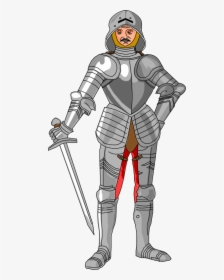 Medieval Clipart Knight Armor - Knight Middle Ages Cartoon, HD Png Download, Transparent PNG