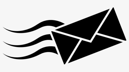 Envelope Black Rotated Shape With Three Tails - عکس در مورد فرستادن ایمیل, HD Png Download, Transparent PNG