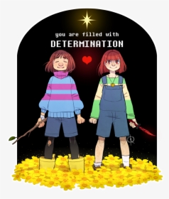 Chara And Frisk Undertale, HD Png Download, Transparent PNG