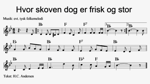 Hvor Skoven Dog Er Frisk Og Stor - Stairway To Heaven Chorus Sheet Music, HD Png Download, Transparent PNG
