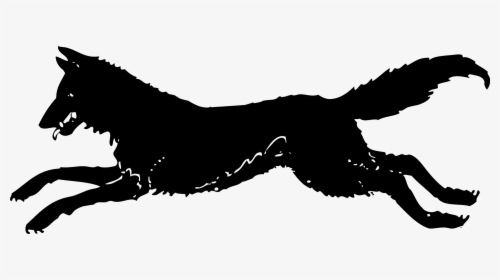 Running Wolf Clip Arts - Wolf Running Silhouette Png, Transparent Png, Transparent PNG