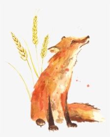 Little Prince Fox Wheat , Png Download - Fox Painting - Print From Original, Transparent Png, Transparent PNG