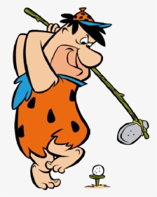 Fred Flintstone Wilma Flintstone Pebbles Flinstone - Fred Flintstone Playing Golf, HD Png Download, Transparent PNG