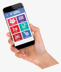 Clip Art Sysemp Erp Sistema Empresarial - Mão Segurando Smartphone Celular Mao Png, Transparent Png, Transparent PNG