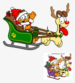 Garfield Clipart Garfield Odie - Garfield And Odie Christmas, HD Png Download, Transparent PNG