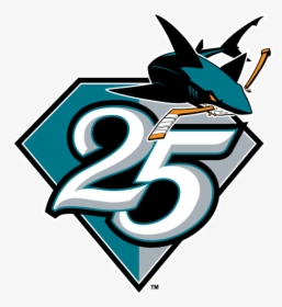 Transparent San Jose Sharks Png - San Jose Sharks 25th Anniversary Logo, Png Download, Transparent PNG