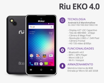 Celular Riu Eko 4.0, HD Png Download, Transparent PNG