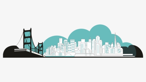San Francisco Skyline - Footer For Real Estate Png, Transparent Png, Transparent PNG