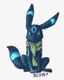 Umbreon With Blue Scarf Png, Transparent Png, Transparent PNG