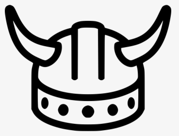 Viking Helmet - Viking Hat Black And White, HD Png Download, Transparent PNG