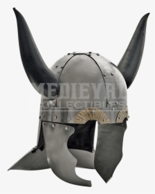 Viking Helmet With Leather Horns - Horned Viking Helmet, HD Png Download, Transparent PNG