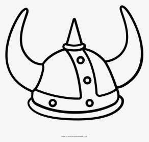 Viking Helmet Coloring Page - Draw A Viking Helmet, HD Png Download, Transparent PNG