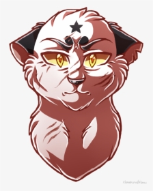 Warriors Cat Blackstar Leafpool Drawing - Warrior Cats Drawing Face, HD Png Download, Transparent PNG