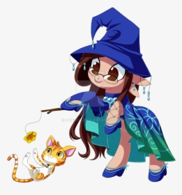 Centchi, Cat, Clothes, Dress, Hat, Magic Wand, Obtrusive - Cartoon, HD Png Download, Transparent PNG