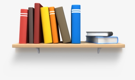 Bookshelf Png Free Pic - Books On A Bookshelf, Transparent Png, Transparent PNG