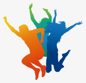 Colorful Jumping Portrait Silhouette Youth Festival - Youth Day Background, HD Png Download, Transparent PNG