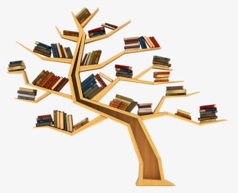 Bookcase Tree Transprent Png Free - Tree Book Shelf Dubai, Transparent Png, Transparent PNG