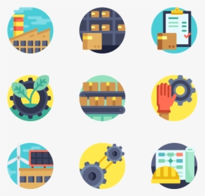 Factory Flat Icon Pack, HD Png Download, Transparent PNG