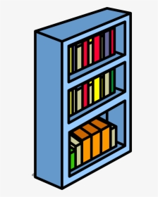 Transparent Book Shelf Clipart - Clipart Image Of Bookshelf, HD Png Download, Transparent PNG