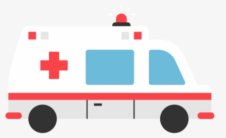 Ambulance Car Flat Icon Vector - Doctor And Ambulance Clipart, HD Png Download, Transparent PNG