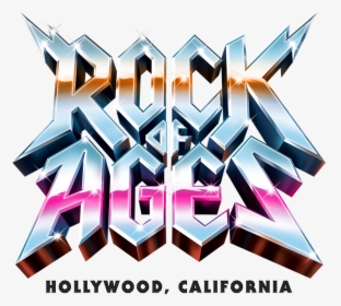 Rock Of Ages Hollywood Logo Orange Pink - Rock Of Ages 10th Anniversary Tour, HD Png Download, Transparent PNG
