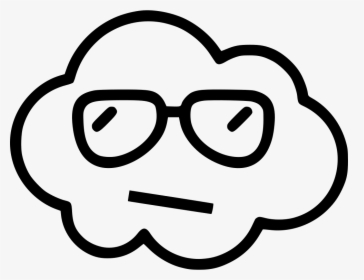 Cloud Cool Guy Face Sunglasses - Cloud With Smiley Face, HD Png Download, Transparent PNG
