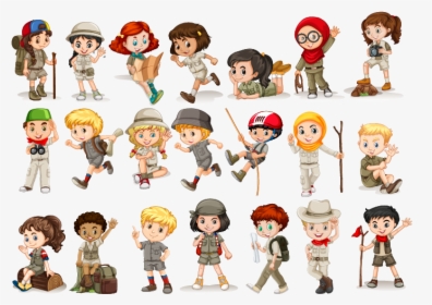 Scouting Camping Illustration Children Royalty-free - Boy Scouts Cartoon Png, Transparent Png, Transparent PNG