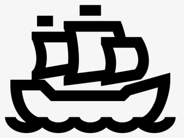 This Icon Looks Like A Sailing Ship, At Sea, HD Png Download, Transparent PNG