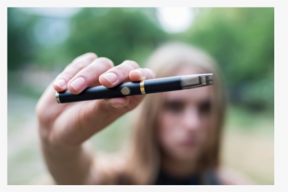 Young Person Holding An E-cigarette - Electronic Cigarettes Youth, HD Png Download, Transparent PNG