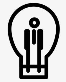 Lightbulb Outline In A Circle, HD Png Download, Transparent PNG