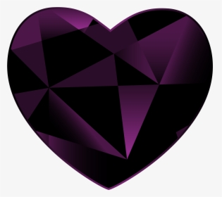 Gem Heart Png Clipart - Black Gem Heart Png, Transparent Png, Transparent PNG