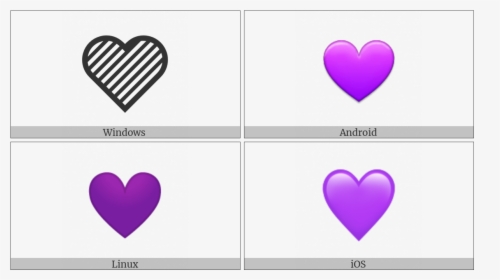 Purple Heart On Various Operating Systems - Heart, HD Png Download, Transparent PNG