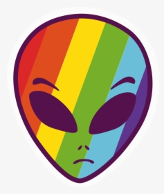 Transparent Alien Face Png - Rainbow Alien Png, Png Download, Transparent PNG