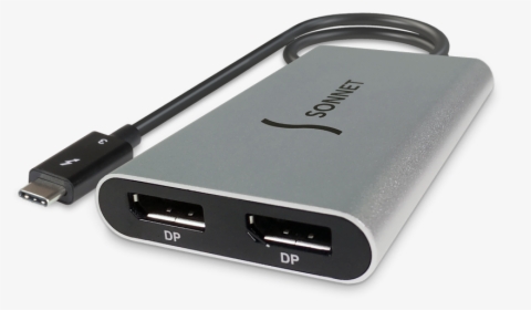 Thunderbolt 3 To Dual Displayport Adapter - Hdmi To Dual Displayport, HD Png Download, Transparent PNG