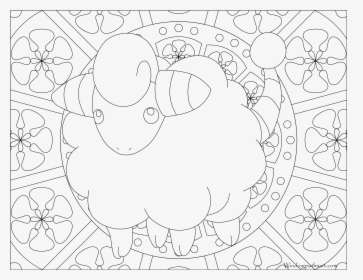 Mandala Coloring Pages Pokemon Mew , Png Download - Alola Pokemon Colouring Pages, Transparent Png, Transparent PNG