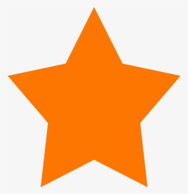 Orange 5-pointed Star Shape - Orange Star, HD Png Download, Transparent PNG