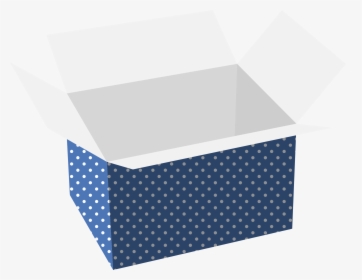 Blue Polka Dot Cardboard Box Clip Arts - Nice Box Clipart, HD Png Download, Transparent PNG