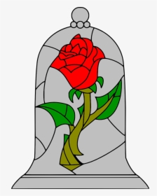 Movies, Personal Use, Beauty And The Beast Rose, - Enchanted Rose Beauty And The Beast Stained Glass, HD Png Download, Transparent PNG