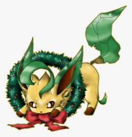 Christmas Leafeon By Hajimikimo-d4igze3 - Christmas Leafeon, HD Png Download, Transparent PNG