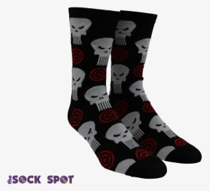 2 Pair Pack Marvel Punisher Socks - Sock, HD Png Download, Transparent PNG