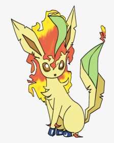 Pokemon Fusions Rapidash And Leafeon To Leafidash - Cartoon, HD Png Download, Transparent PNG
